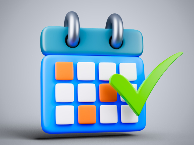 Schedule reminder  icon Isolated 3d render Illustration