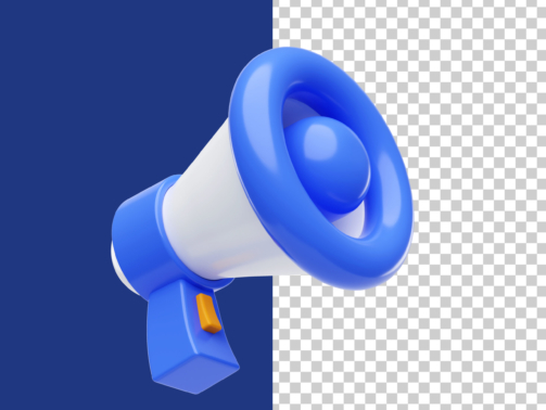 Megaphones icon business marketing concept 3d illustration background